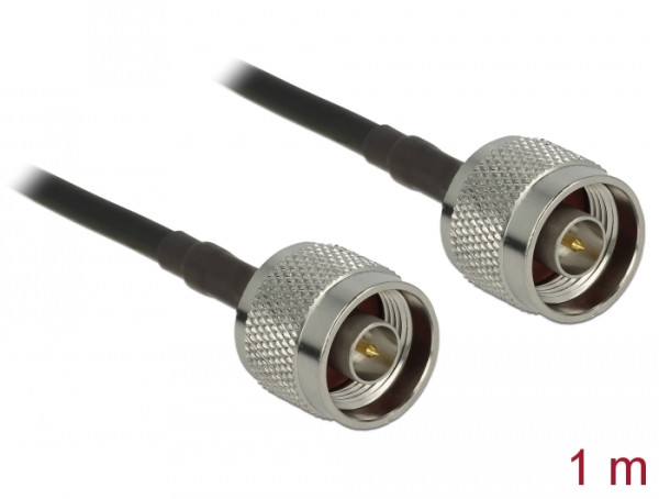 DeLOCK 88680 Koaxialkabel 1 m Schwarz (88680)