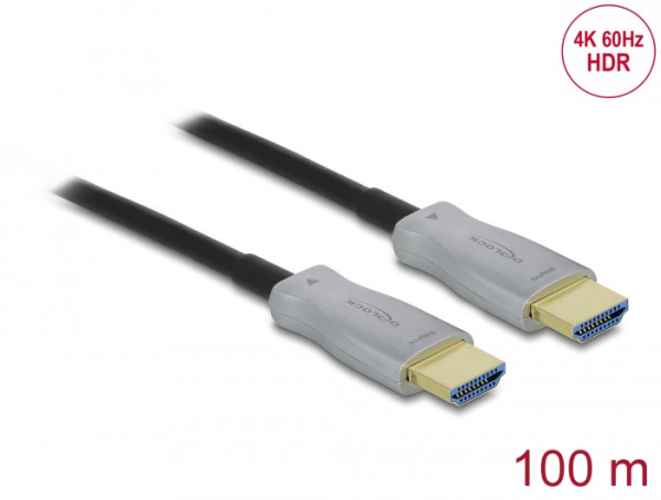 DeLOCK Aktives Optisches Kabel HDMI 4K 60 Hz 100 m (84137)