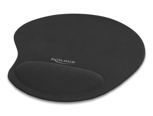 DeLOCK Ergonomisches Mauspad mit Gel Handballenauflage schwarz 230 x 202 x 24 mm (12040)