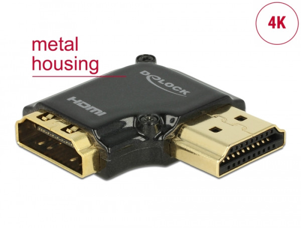 DeLOCK HDMI-A/HDMI-A, F/M, 90° Schwarz (65661)