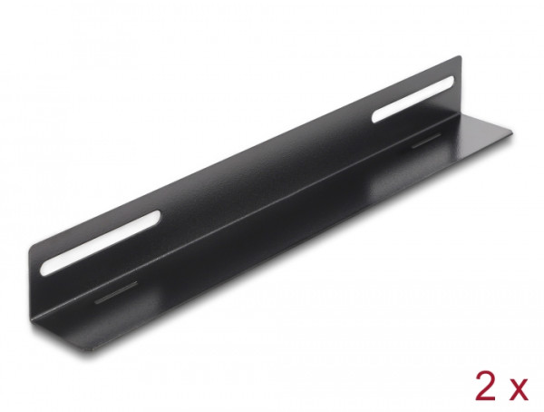 DeLOCK 19″ Tragschiene für Netzwerkschrank 300 x 40 mm 2 Stück (66867)