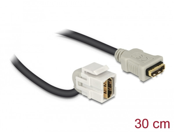 DeLOCK HDMI - HDMI, 0.22m HDMI-Kabel 0,22 m HDMI Typ A Standard Schwarz (86326)