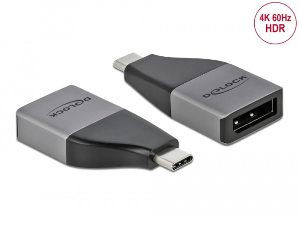 DeLOCK USB Type-C Adapter zu DisplayPort DP Alt Mode 4K 60 Hz – kompaktes Design (64120)