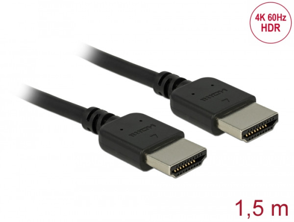 DeLOCK 85216 HDMI-Kabel 1,5 m HDMI Typ A Standard Schwarz (85216)