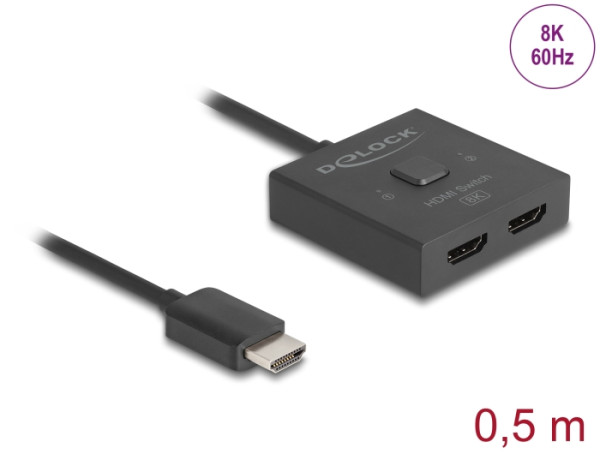DeLOCK HDMI Switch 2 auf 1 bidirektional 8K (18901)