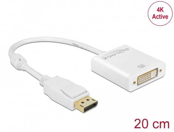 DeLOCK 62600 Videokabel-Adapter 0,2 m DisplayPort DVI-I Weiß (62600)