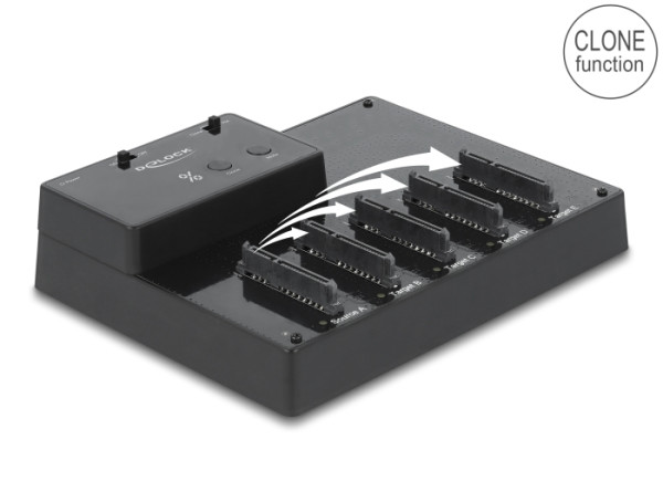 DeLOCK USB 5 Gbps Docking- und Klonstation für 5 x 2.5″ SATA HDD / SSD (64098)