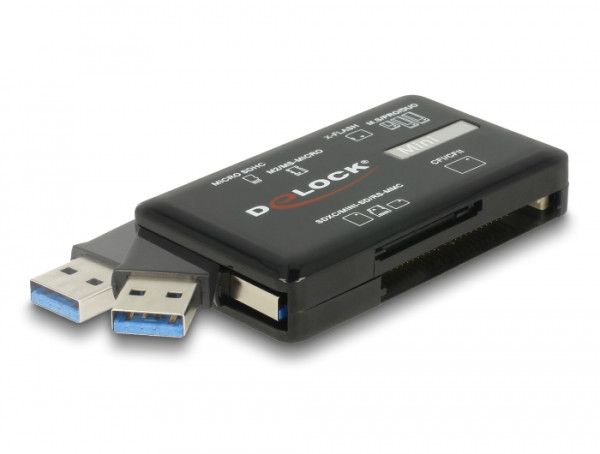 DeLOCK SuperSpeed USB 5 Gbps Card Reader für CF / SD / Micro SD / MS / M2 / xD Speicherkarten (91758)