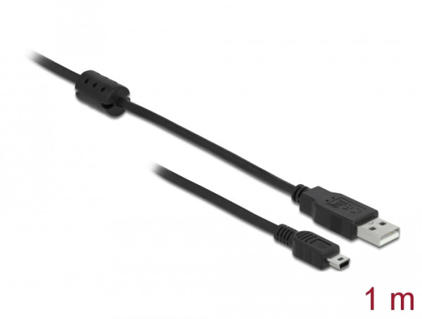 DeLOCK 82273 USB Kabel USB 2.0 1 m USB A Mini-USB B Schwarz (82273)