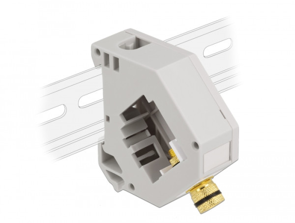 DeLOCK Hutschienenadapter mit Keystone Polklemme zu Polklemme (87162)