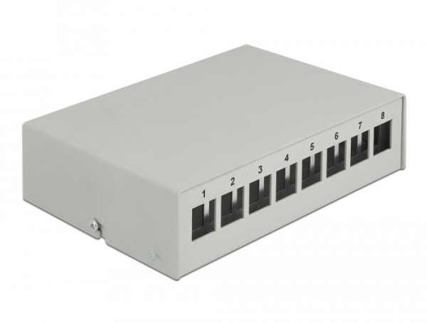DeLOCK Keystone Patchpanel 8 Port grau (43412)