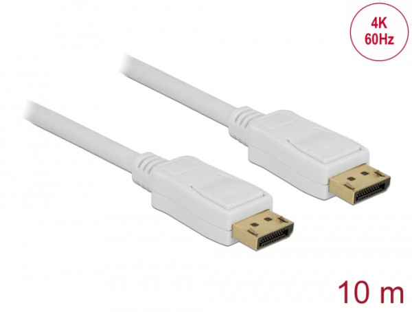 DeLOCK 84863 DisplayPort-Kabel 10 m Weiß (84863)