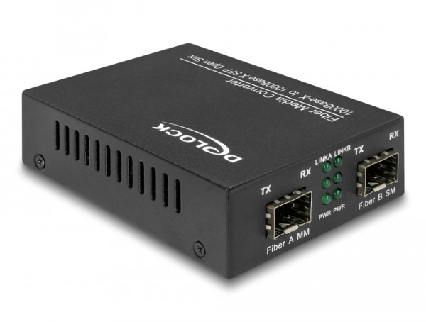 DeLOCK 86203 Netzwerk Medienkonverter 1000 Mbit/s Schwarz (86203)
