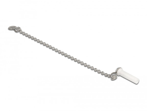 DeLOCK LWL Staubschutzkappe mit Kette für LC Stecker weiß (86848)