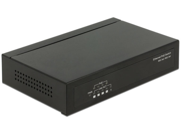 DeLOCK 87682 Netzwerk-Switch Fast Ethernet 10/100 Power over Ethernet PoE Schwarz (87682)