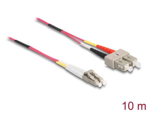 DeLOCK LC - SC, 10m InfiniBand/Glasfaserkabel Violett (84684)