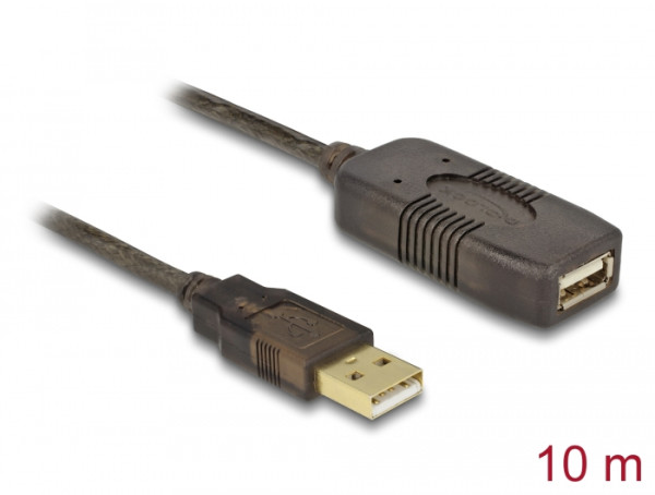 DeLOCK 82446 USB Kabel USB 2.0 10 m USB A Schwarz (82446)