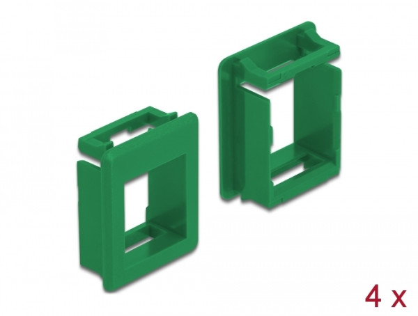 DeLOCK Keystone Halterung für Gehäuse 4 Stück grün (86763)