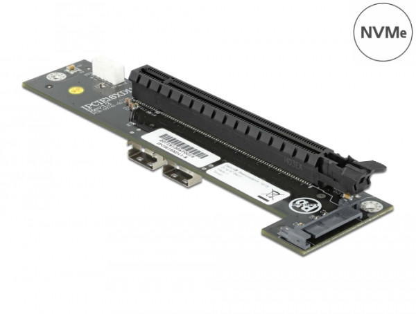 DeLOCK Konverter 2 x SFF-8654 zu PCIe x16 Bifurkation (64148)