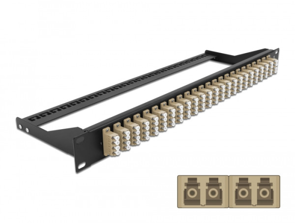 DeLOCK 19″ LWL Patchpanel 24 Port LC Quad beige (43400)