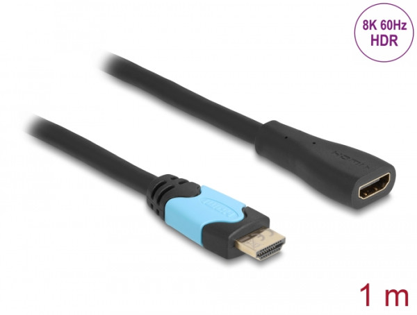 DeLOCK High Speed HDMI Verlängerungskabel 48 Gbps 8K 60 Hz 1 m (81997)