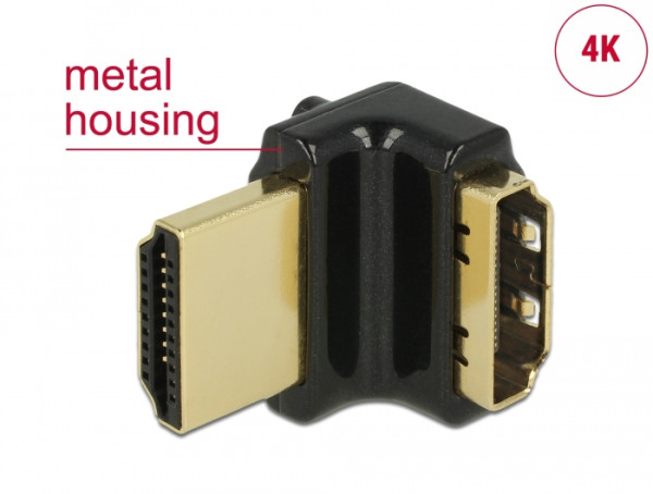 DeLOCK HDMI-A/HDMI-A, F/M, 90° Schwarz (65663)