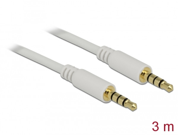 DeLOCK 3.5mm - 3.5mm, 3m Audio-Kabel Weiß (83442)
