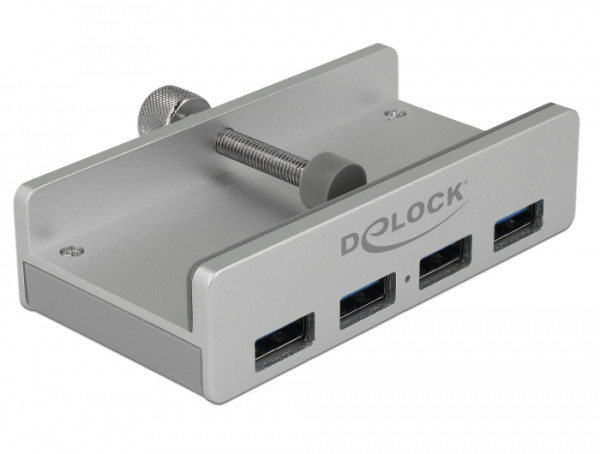 DeLOCK 64046 Schnittstellen-Hub USB 3.2 Gen 1 3.1 Gen 1 Type-A 5000 Mbit/s Silber (64046)
