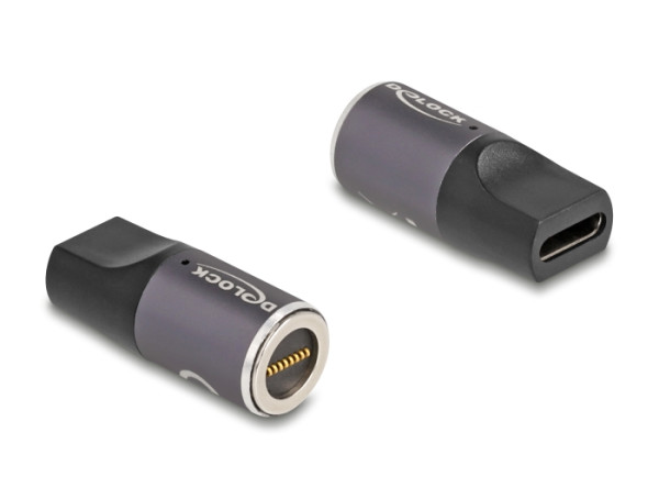 DeLOCK Adapter für Notebook Ladekabel USB Type-C Buchse zu magnetischem 8 Pin Konnektor (80782)