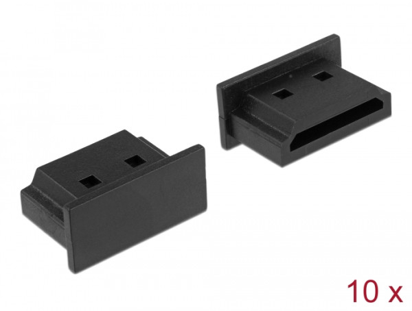 DeLOCK 64030 Steckdosensicherung HDMI A Schwarz 10 Stücke (64030)