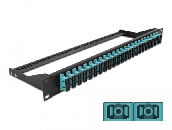 DeLOCK 19″ LWL Patchpanel 24 Port SC Duplex aqua (43395)