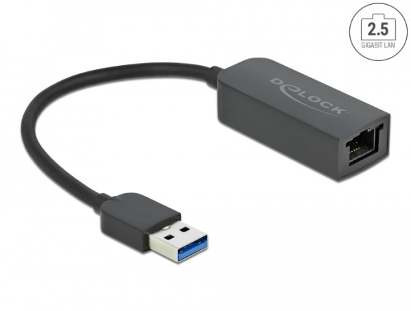 DeLOCK Adapter USB Typ-A Stecker zu 2,5 Gigabit LAN kompakt (66646)