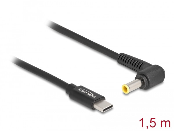 DeLOCK Notebook Ladekabel USB Type-C Stecker zu Samsung 5,5 x 3,0 mm Stecker (87980)