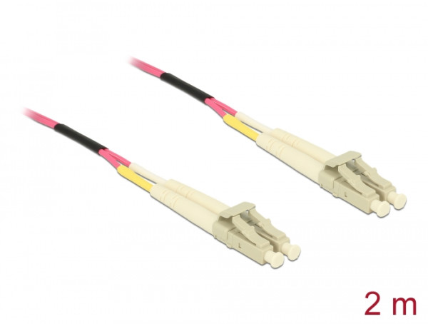 DeLOCK LC - LC, 2m InfiniBand/Glasfaserkabel Violett (84641)