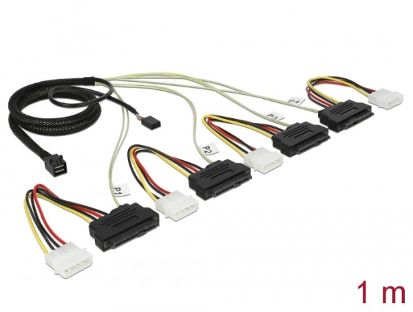 DeLOCK 83391 Serial Attached SCSI SAS-Kabel 1 m Mehrfarbig (83391)