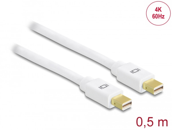 DeLOCK 0.5m, mini Displayport - mini Displayport 0,5 m Weiß (83471)