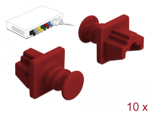 DeLOCK 86510 Stecker-Staubabdeckungen 10 Stücke RJ-45 (86510)