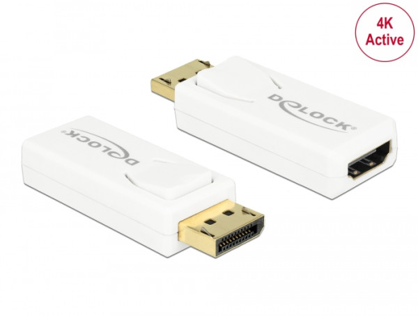 DeLOCK 65580 Kabeladapter Displayport 1.2 HDMI Weiß (65580)