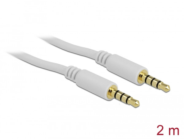 DeLOCK 83441 Audio-Kabel 2 m 3.5mm Weiß (83441)