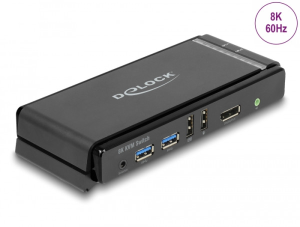 DeLOCK DisplayPort 1.4 KVM Switch 8K 60 Hz mit USB 5 Gbps und Audio (11476)