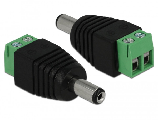 DeLOCK 65396 Kabeladapter DC 2.1 x 5.5 mm 2p Schwarz, Grün (65396)