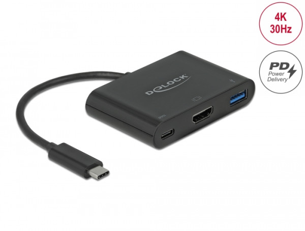 DeLOCK 64091 laptop-dockingstation & portreplikator USB 3.2 Gen 1 3.1 Gen 1 Type-C Schwarz (64091)