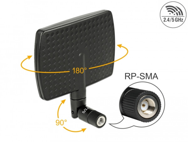 DeLOCK 88447 Netzwerk-Antenne Richtantenne RP-SMA 7 dBi (88447)