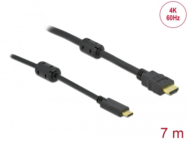DeLOCK Aktives USB Type-C zu HDMI Kabel DP Alt Mode 4K 60 Hz 7 m (85973)