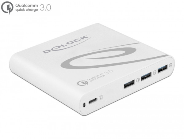 DeLOCK 41432 Ladegerät für Mobilgeräte Netbook Weiß AC Schnellladung Drinnen (41432)