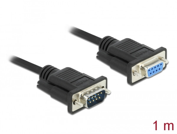 DeLOCK Seriell Kabel RS-232 D-Sub 9 Stecker zu Buchse mit schmalem Steckergehäuse 1 m (86578)