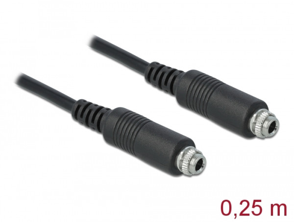 DeLOCK 0.25m, 2x3.5mm Audio-Kabel 0,25 m 3.5mm Schwarz (85115)