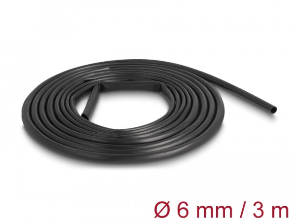 DeLOCK PVC Isolierschlauch 3 m x 6 mm schwarz (18992)