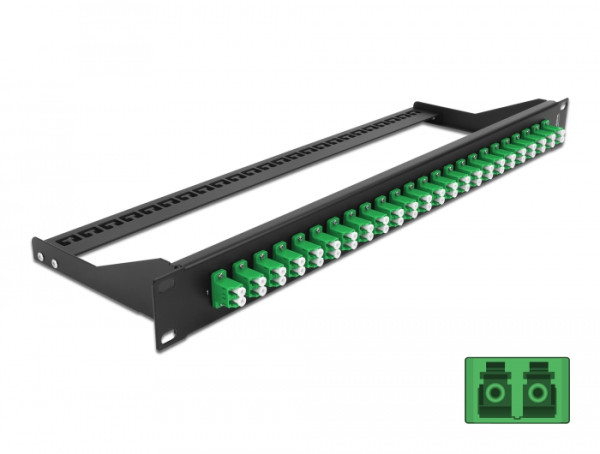 DeLOCK 19″ LWL Patchpanel 24 Port LC Duplex grün (43387)