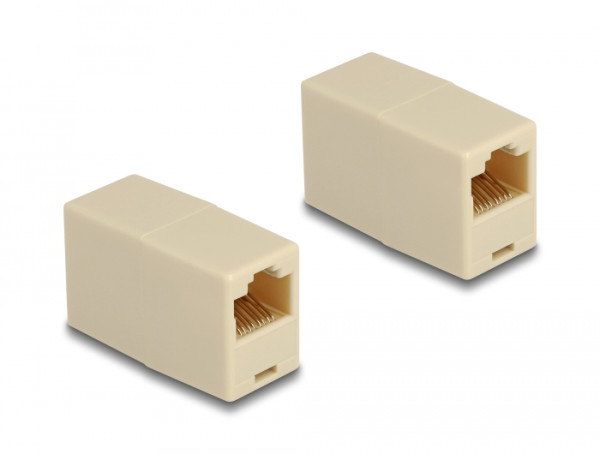 DeLOCK Adapter RJ45 Buchse zu RJ45 Buchse UTP beige (88034)